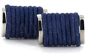 Boutons de Manchette Cordes Bleu Foncé
