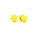 Boutons de Manchette Double Boule Jaune