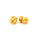 Boutons de Manchette Double Boule Jaune et Blanc