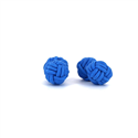 Boutons de Manchette Double Boule Bleue