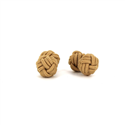 Boutons de Manchettes Double Boule Beige