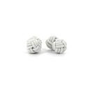 Boutons de Manchette Double Boule Blanc