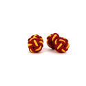 Boutons de Manchette Double Boule Acajou et Ambre