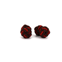 Boutons de Manchette Double Boule Chocolat et Acajou