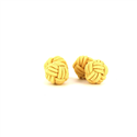 Boutons de Manchettes Double Boule Dorées