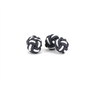 Boutons de Manchette Double Boule Gris Foncé et Blanc
