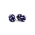 Boutons de Manchettes Double Boule Violet et Blanc