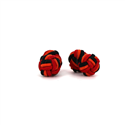Boutons de Manchette Double Boule Noir, Orange et Rouge