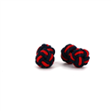Boutons de Manchette Double Boule Noir et Rouge
