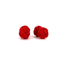 Boutons de Manchette Double Boule Rouge
