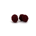 Boutons de Manchette Double Boule Rouge Bordeaux