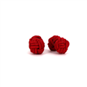Boutons de Manchettes Double Boule Rouge Carmin