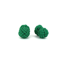 Boutons de Manchette Double Balle Vert Foncé