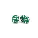 Boutons de Manchette Double Boule Vert Foncé et Blanc