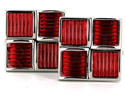 Boutons de Manchettes Émaillées 4 Carrés