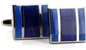 Boutons de Manchette émaillés bleus I