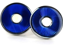 Boutons de Manchette émaillés circulaires bleu intense