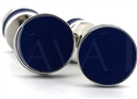 Boutons de Manchettes Émaillées Double Boule Bleu Marine
