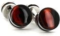 Boutons de Manchettes Émaillées Double Boule Marron