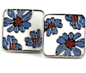 Boutons de Manchette Émaillés Floral V