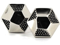 Boutons de Manchettes Hexagonales Émaillées