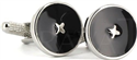 Boutons de Manchette émaillés noirs croix