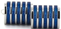 Boutons de Manchette à rayures bleues émaillées II