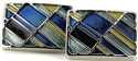 Boutons de Manchettes Rectangulaires Émaillées Multicolores IV