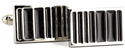 Boutons de Manchette rectangulaires émaillés noirs I