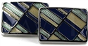Boutons de Manchettes Rectangulaires Émaillées Tricolores IV