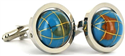Boutons de Manchette Globes terrestres bleus