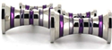 Boutons de Manchettes Hyperboles Violettes