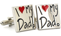 Boutons de Manchette J'aime Mon Papa