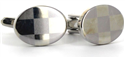 Boutons de Manchettes Laser Ovales