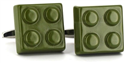 Boutons de Manchettes Lego Vert