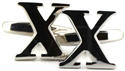 Boutons de Manchettes Lettre X