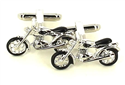 Boutons de Manchettes Roues de Moto Noires
