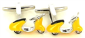 Boutons de Manchettes Moto Scooter Vespa Jaune
