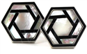 Boutons de Manchette en nacre hexagonaux