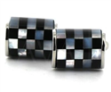Boutons de Manchette en nacre noire et ivoire I