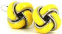 Boutons de Manchette Nœuds Jaunes