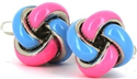 Boutons de Manchette Nœuds Bleu et Rose