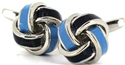 Boutons de Manchette Nœuds Bleus et Noirs