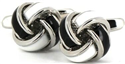 Boutons de Manchette Nœuds Blanc et Noir