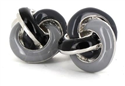 Boutons de Manchette Nœuds Gris et Noir
