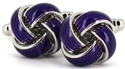 Boutons de Manchette Nœuds Violets