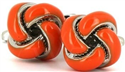 Boutons de Manchette Nœuds Oranges