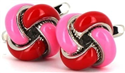 Boutons de Manchette Nœuds Rouge et Rose