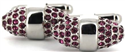 Boutons de Manchettes Ovales Motifs Lilas
