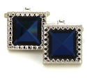 Boutons de Manchette Pierres Bleues